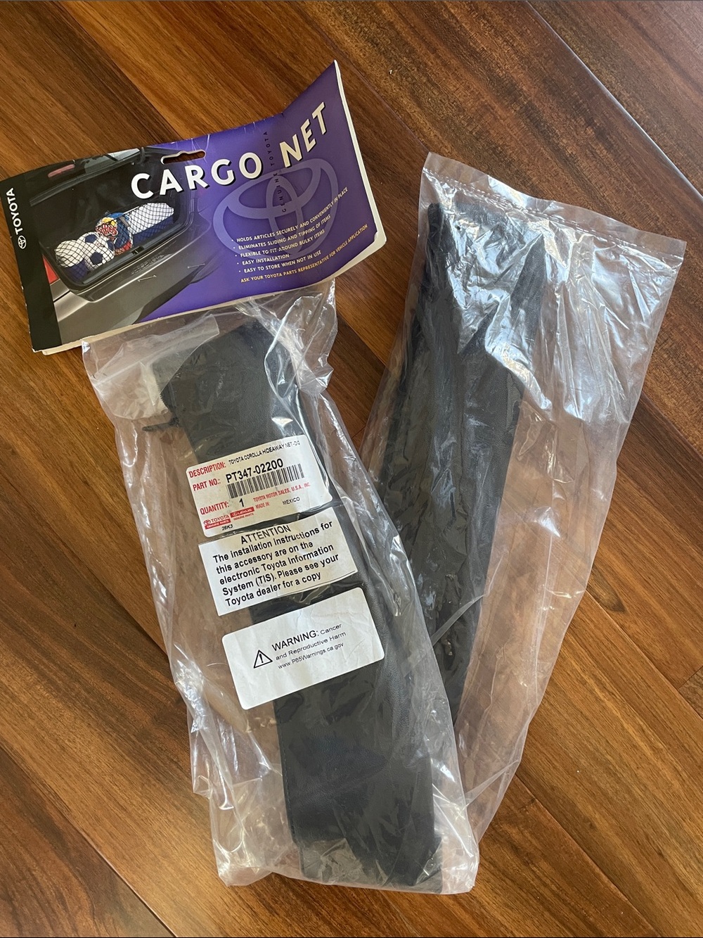 Toyota Black Cargo Net Strap Kit - Trunk Organization